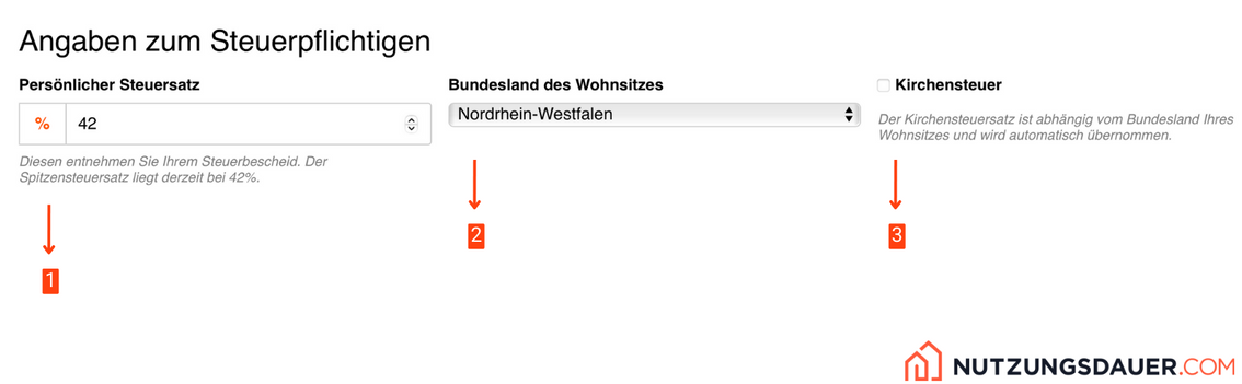Afa Rechner Immobilien Angaben Steuer